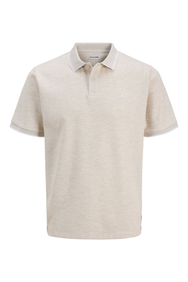 Jack & Jones Polo regular em piqu&eacute; branco