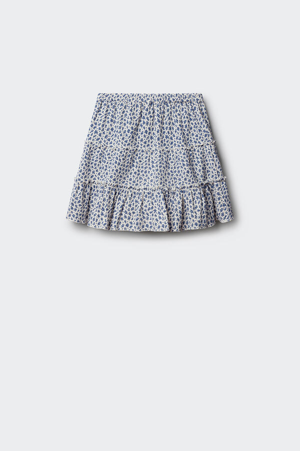 Springfield Kids Saia com flores para menina azul
