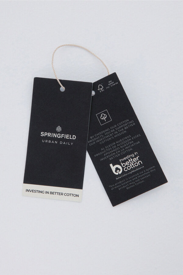 Springfield Camisa social estruturada bicolor cinzento