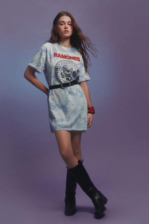 Springfield "Ramones" T-shirt dress blue