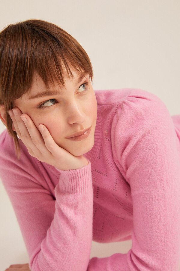 Springfield Camisola Cora&ccedil;&otilde;es Rendilhados rosa