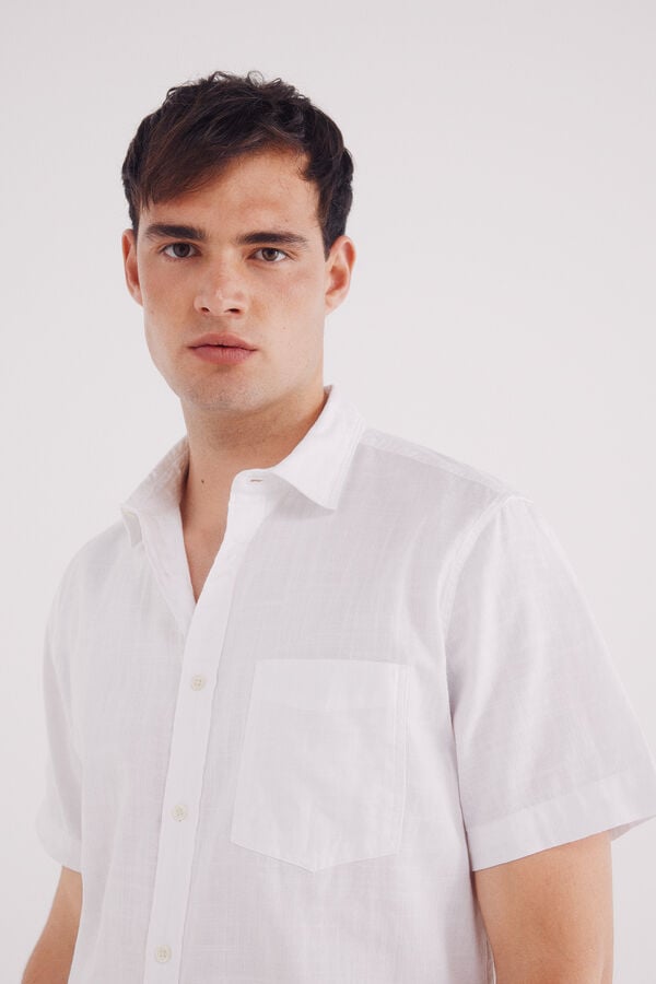 Springfield Bermuda Chambray Comfort Slim Fit azul