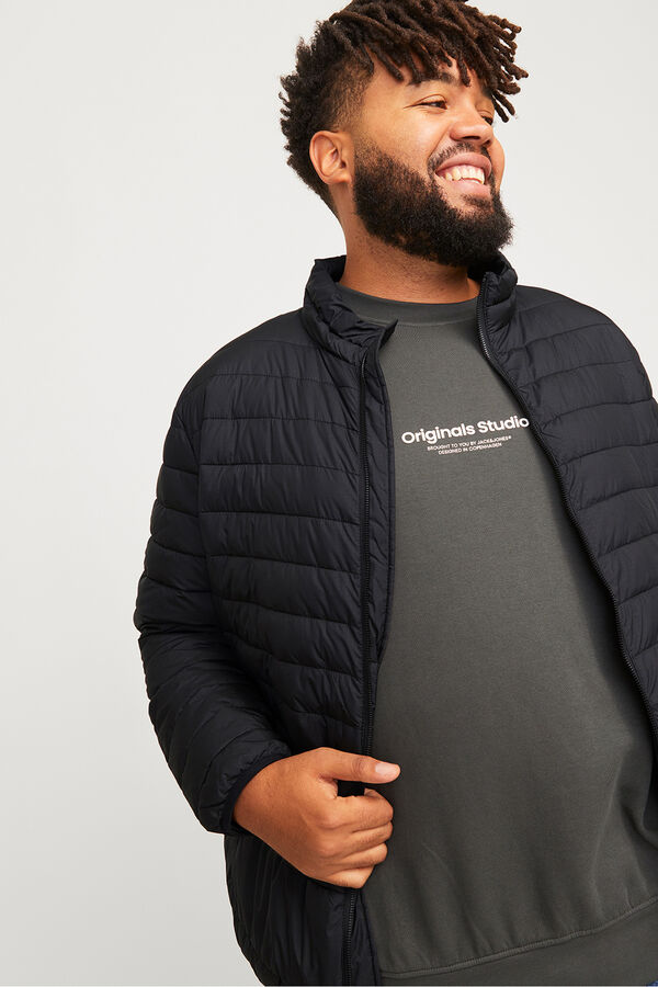 Jack & Jones PLUS Blusão acolchoada leve PLUS preto
