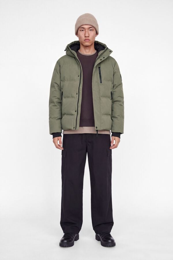 Jack & Jones Blus&atilde;o puffer com capuz cru