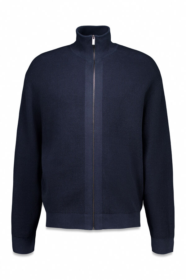 Springfield Zip fastening cardigan cardigan blue
