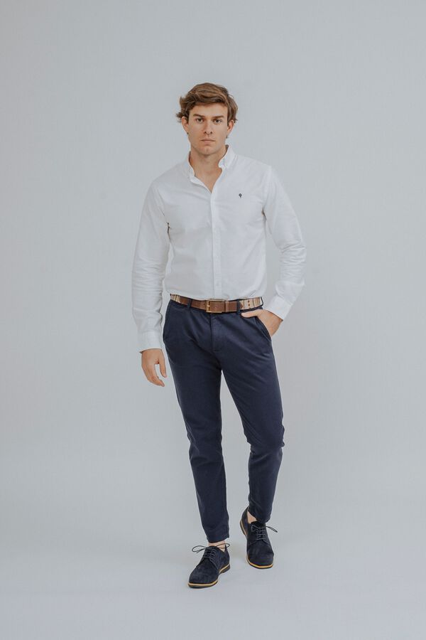 Celopman Camisa oxford branco