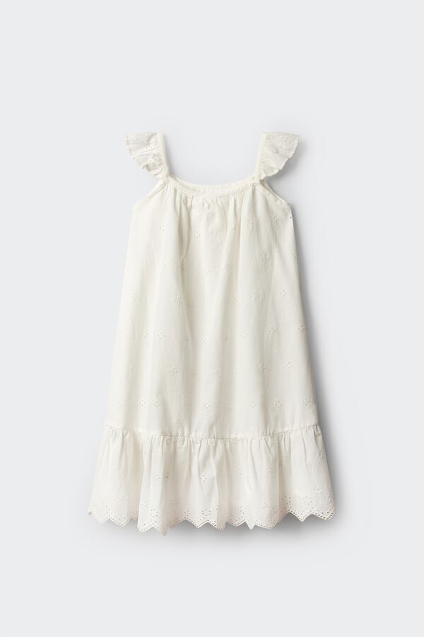 Springfield Kids Vestido bordado su&iacute;&ccedil;o menina bege