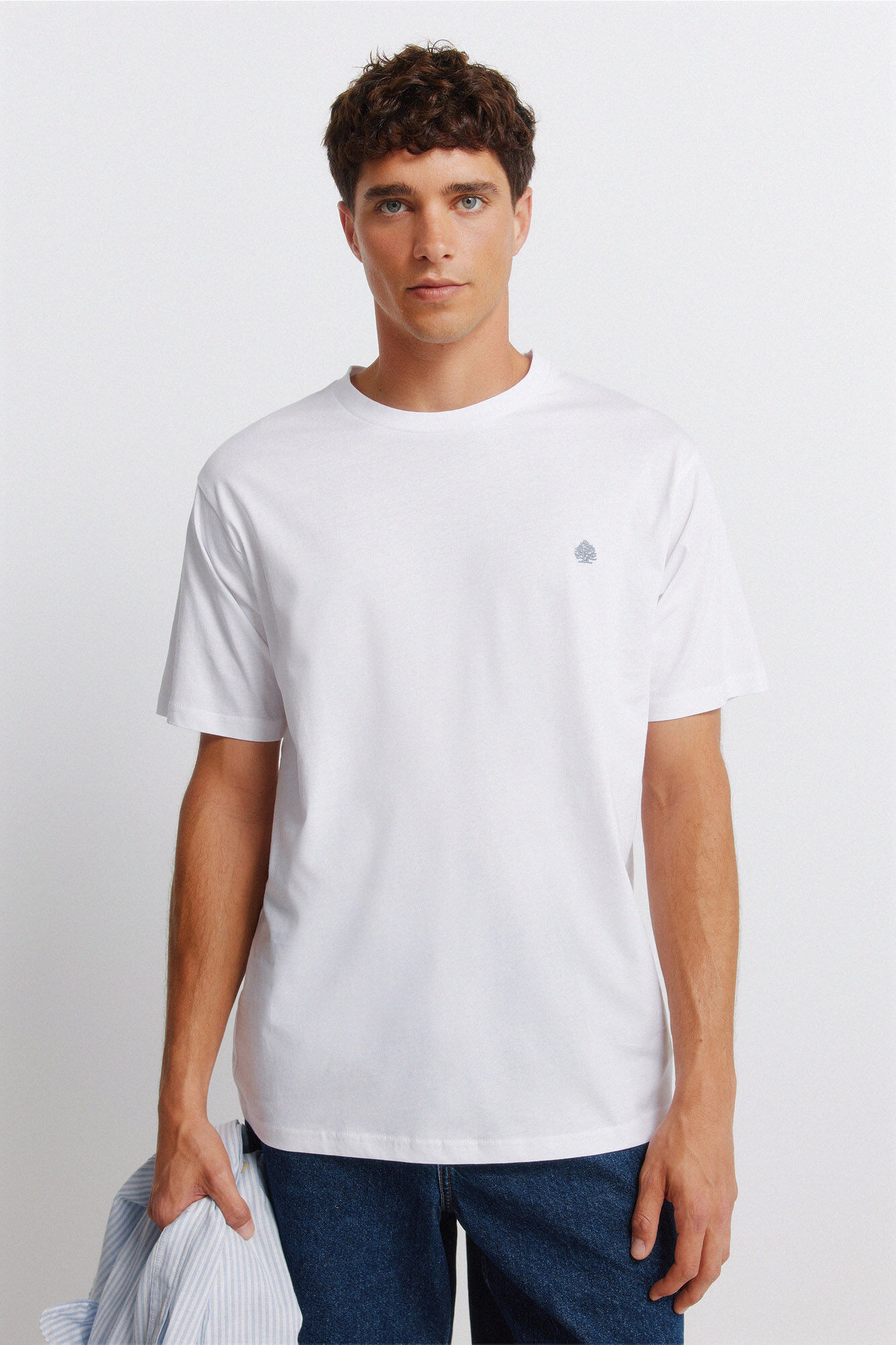 Springfield T-shirt b&aacute;sica com logo Springfield