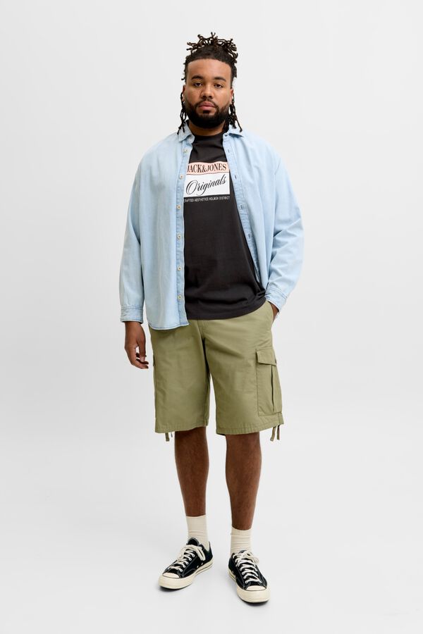 Jack & Jones PLUS T-shirt estampada de manga curta preto