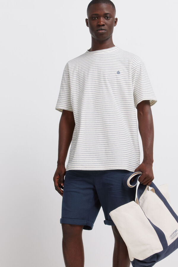 Springfield Washed 5-pocket slim fit Bermuda shorts blue