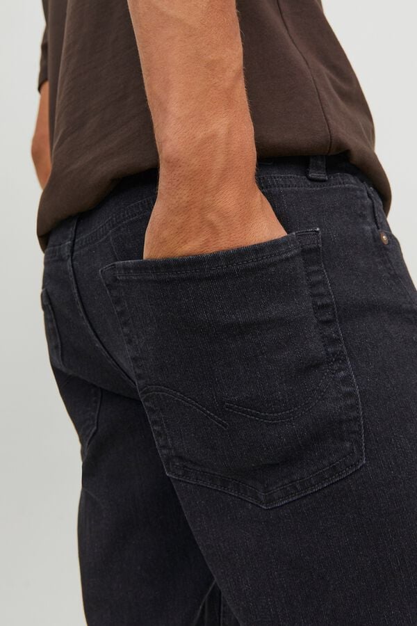 Jack & Jones Jeans slim cinco bolsos preto