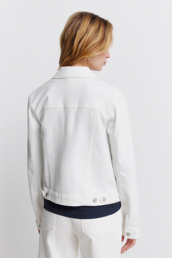 Springfield Blus&atilde;o denim  bege