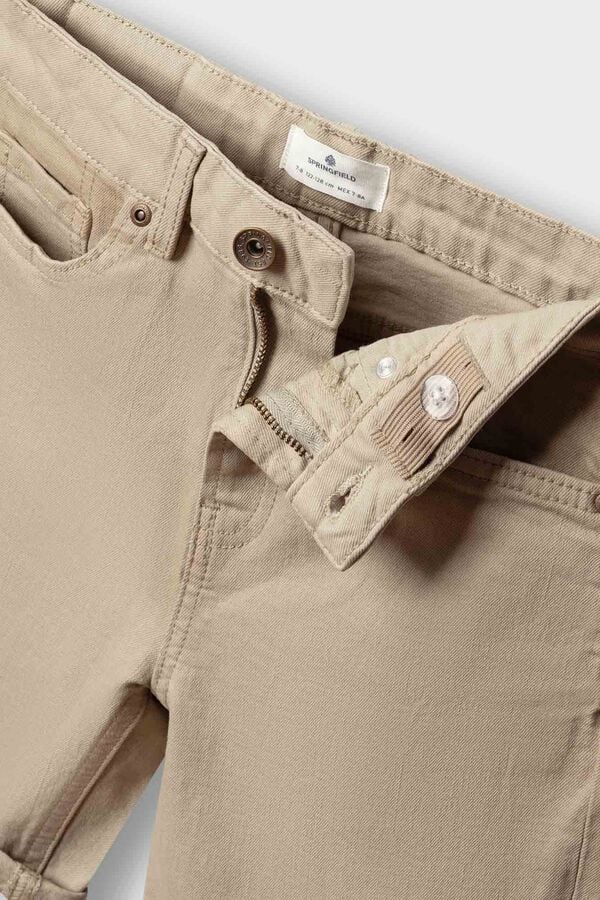 Springfield Kids Bermuda de 5 bolsos lavada para menino cru