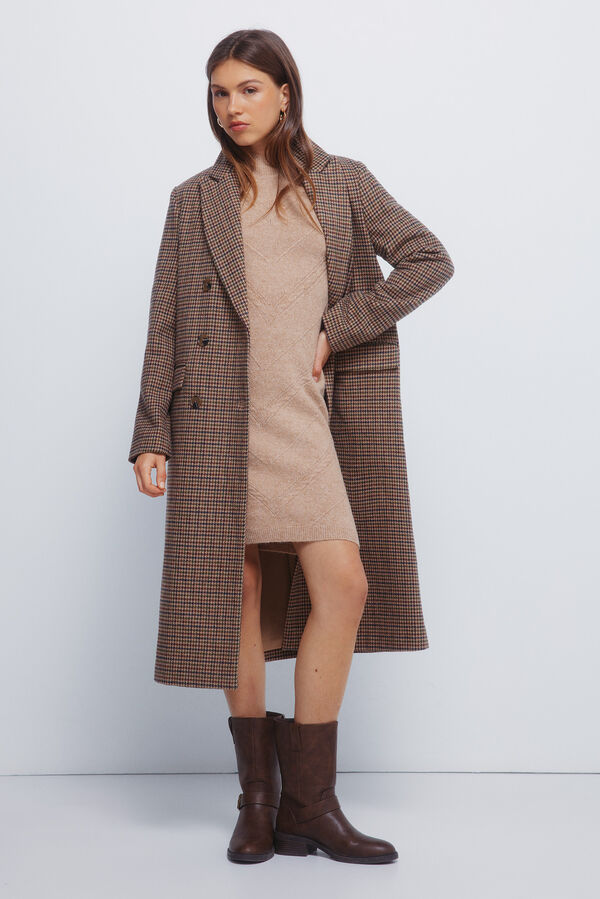 Springfield Vestido curto de malha malha cru