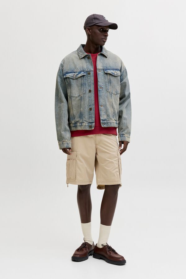 Jack & Jones Bermuda cargo relaxed fit cinzento