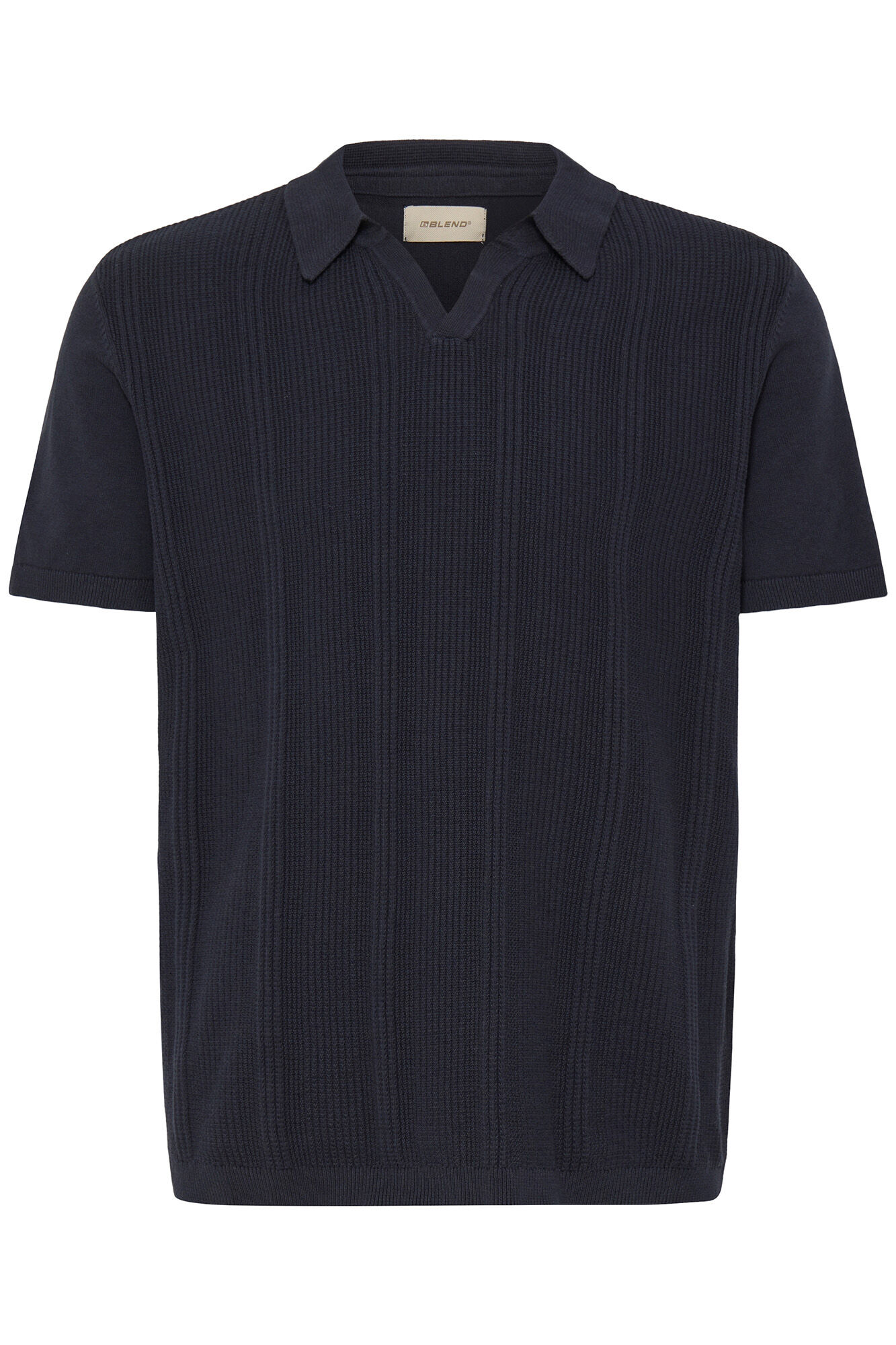 Blend Polo de malha decote em V