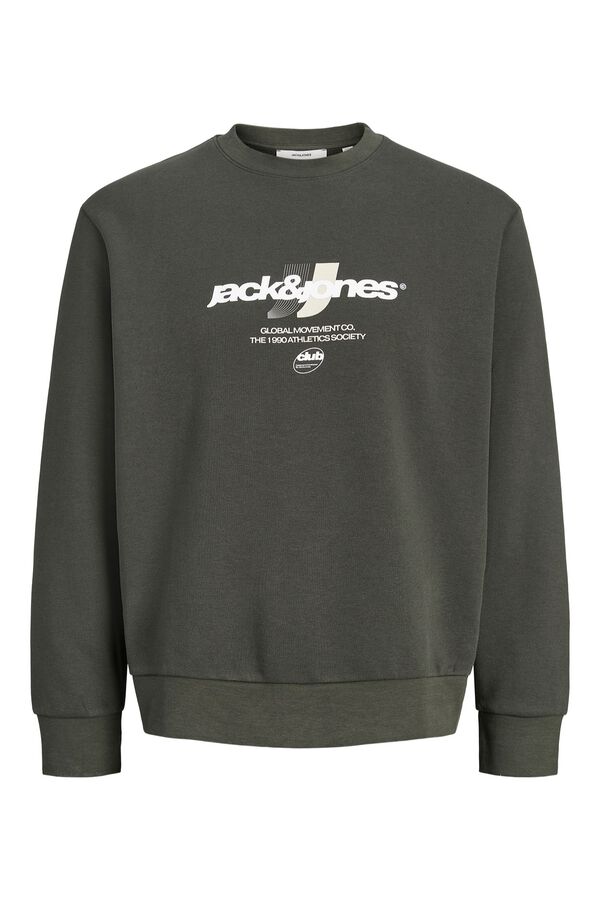 Jack & Jones Sweatshirt relaxed estampada cinzento