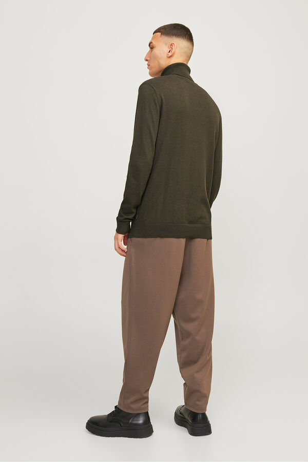 Jack & Jones Camisola b&aacute;sica de gola alta verde