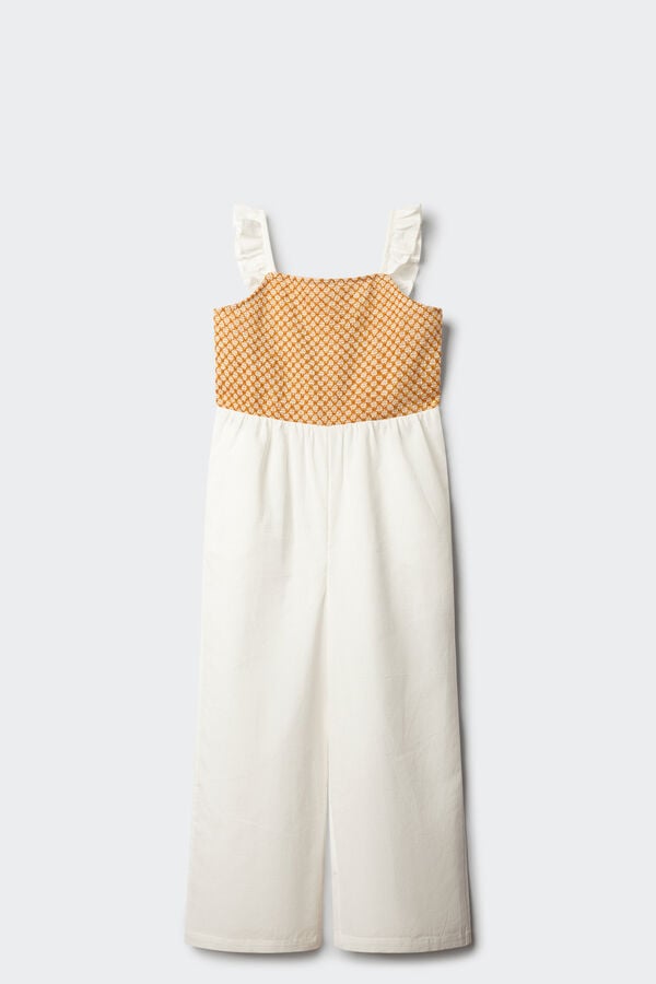 Springfield Kids Jardineiras de crochet para menina bege
