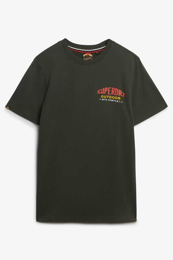 Superdry T-shirt Relaxed Mountain verde