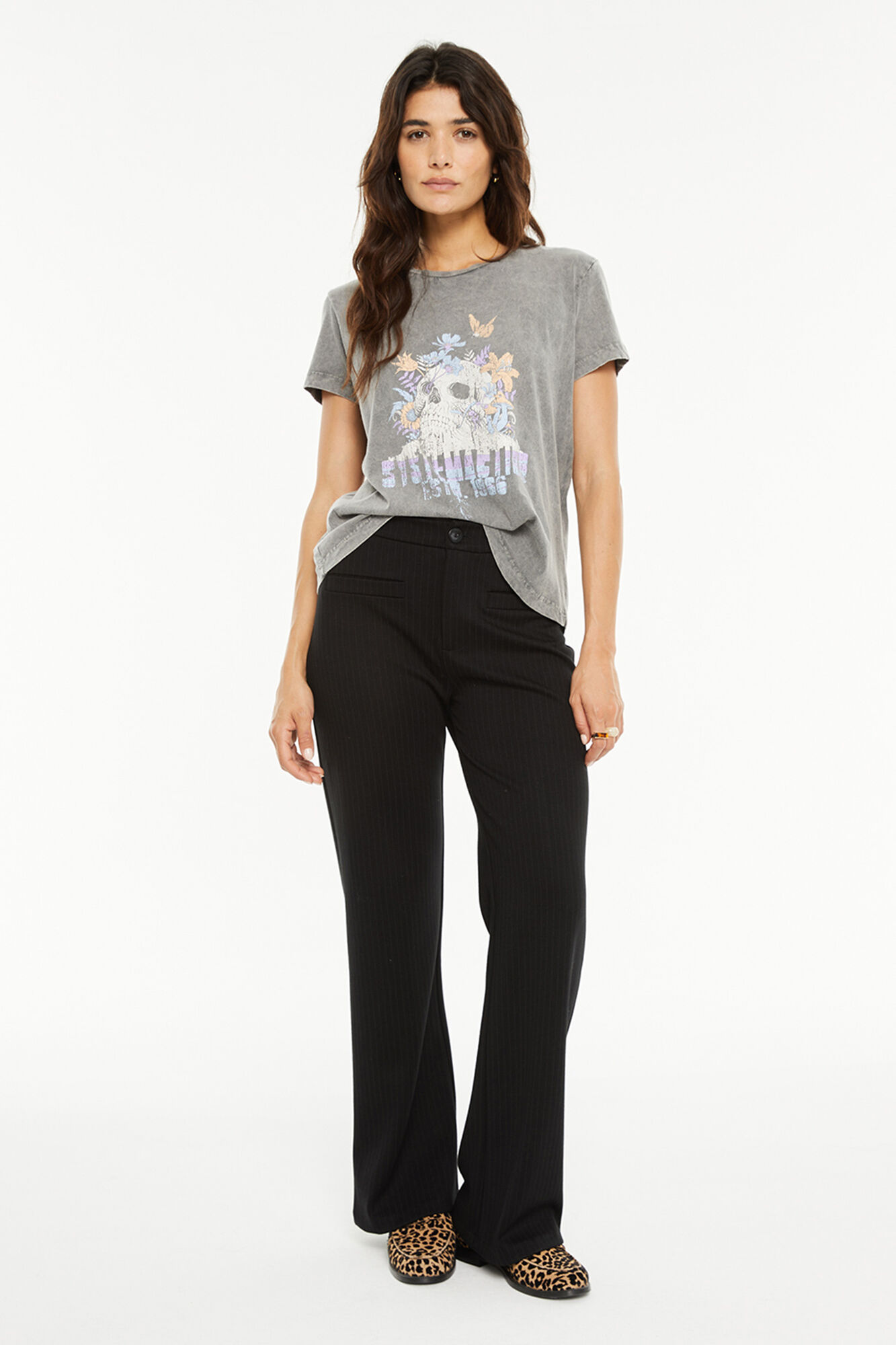 System Action T-shirt posicional de caveira