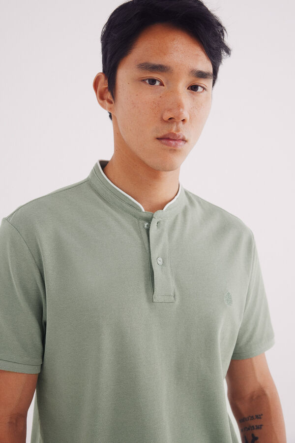 Springfield Polo piqué mao oxford slim fit verde