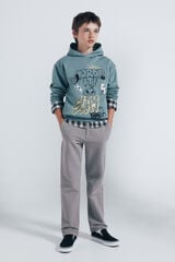Springfield Kids Calças calças chino confortáveis e justas para meninos cinzento