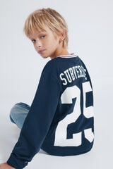 Springfield Kids Camiseta universitária de manga comprida para meninos azul