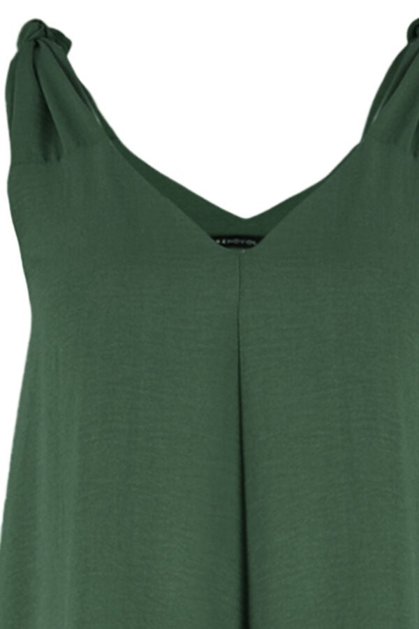 Trendyol Vestido midi com decote em bico Caqui escuro