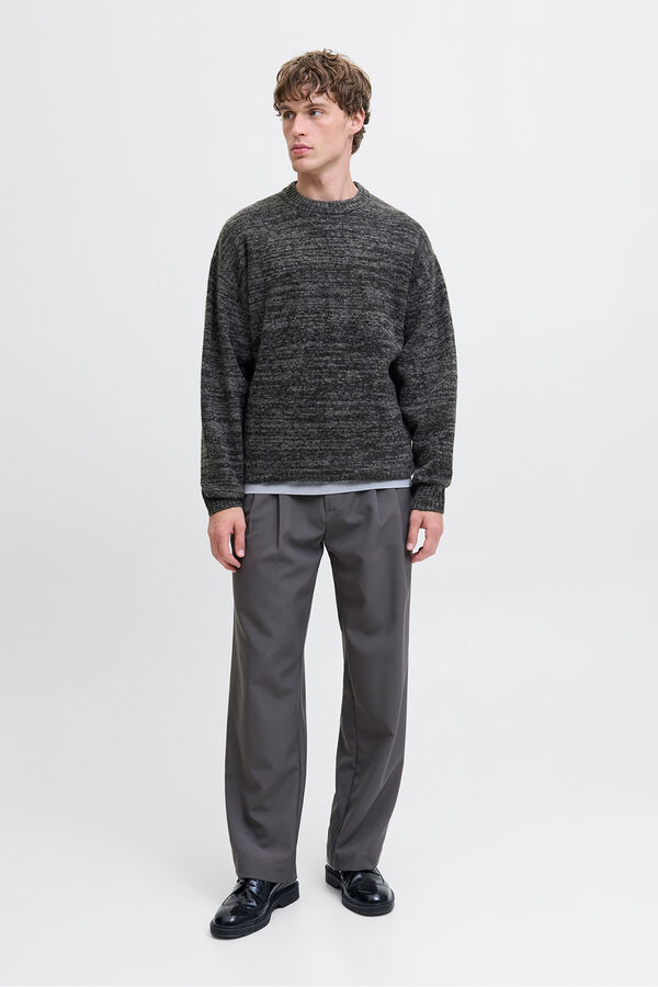 Jack & Jones Camisola básico de malha cinzento