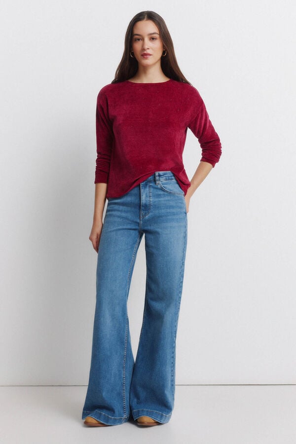 Springfield T-shirt cravejada de chenille vermelho