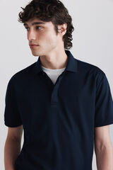 Springfield Polo em tecido t&eacute;cnico slim fit azul