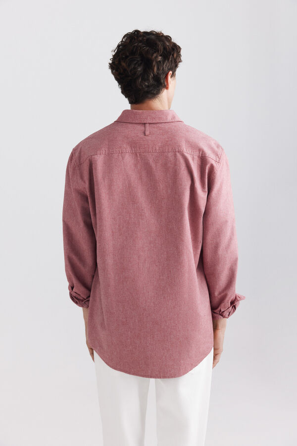Springfield Camisa oxford vermelho