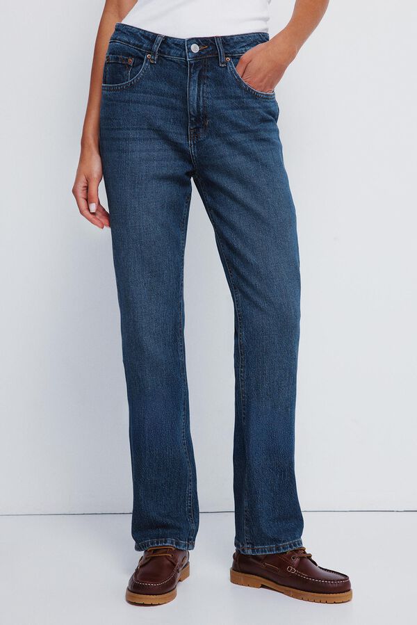 Springfield Calça jeans reta azul