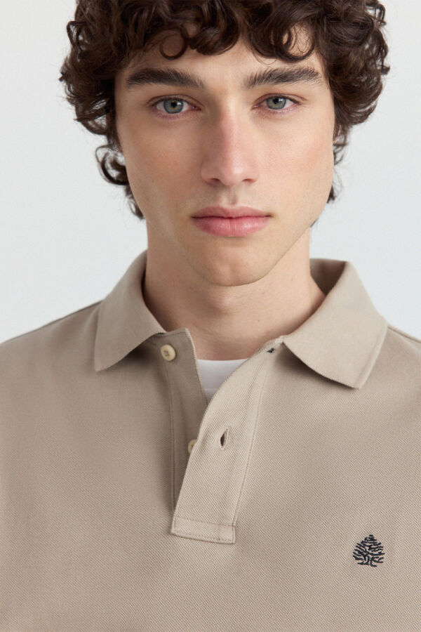 Springfield Polo piqu&eacute; b&aacute;sico Springfield regular fit cru