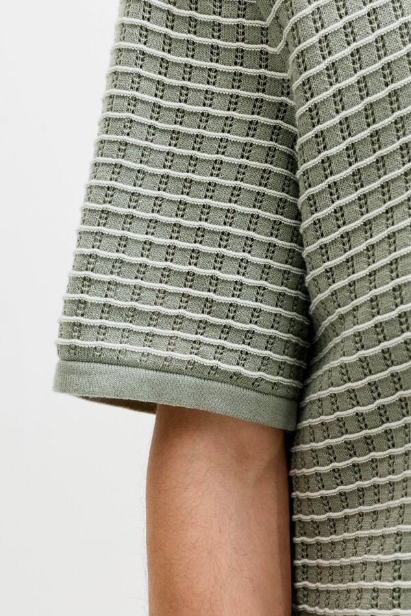 Jack & Jones Polo em malha relaxed fit em algod&atilde;o verde
