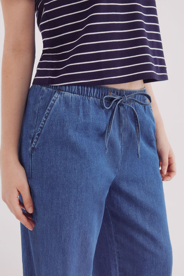 Springfield denim jogger pants blue