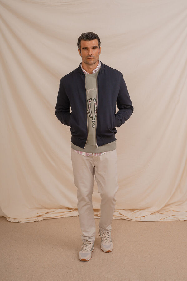 Celopman Sweatshirt com bordado frontal verde