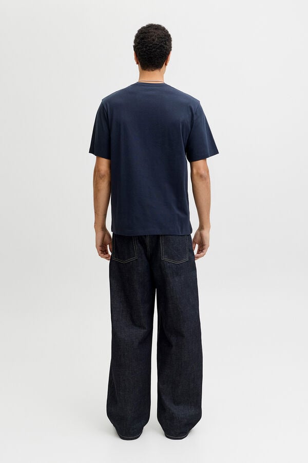 Jack & Jones T-shirt com logo na frente azul