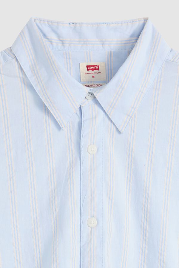 Levi's Camisa crop de manga curta azul
