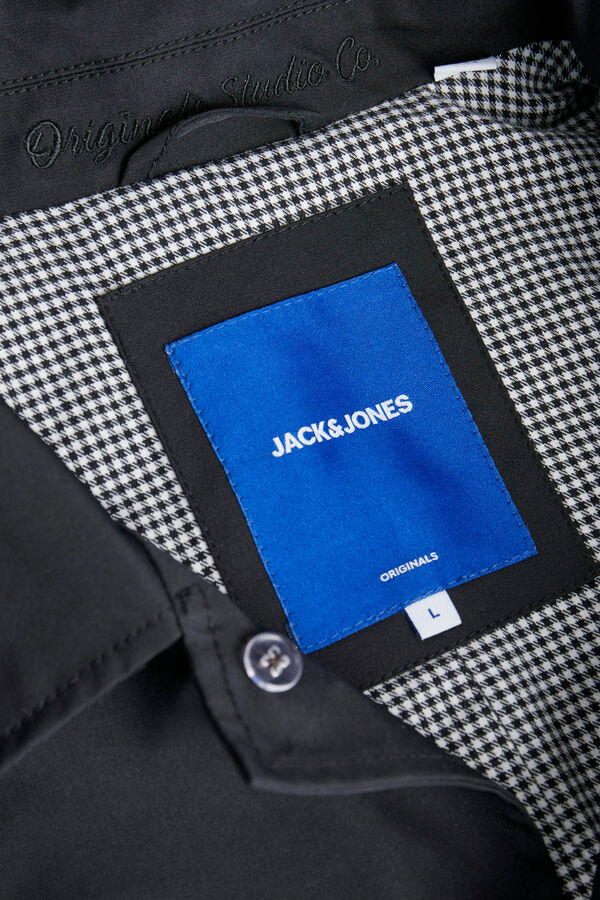 Jack & Jones Trench coat clássica preto