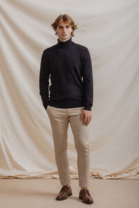 Celopman Suéter de gola alta com nó