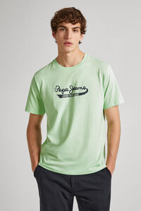 Springfield T-shirt Fit Regular Logo Estampado água verde