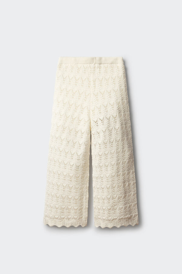 Springfield Kids Cal&ccedil;a para menina em crochet bege