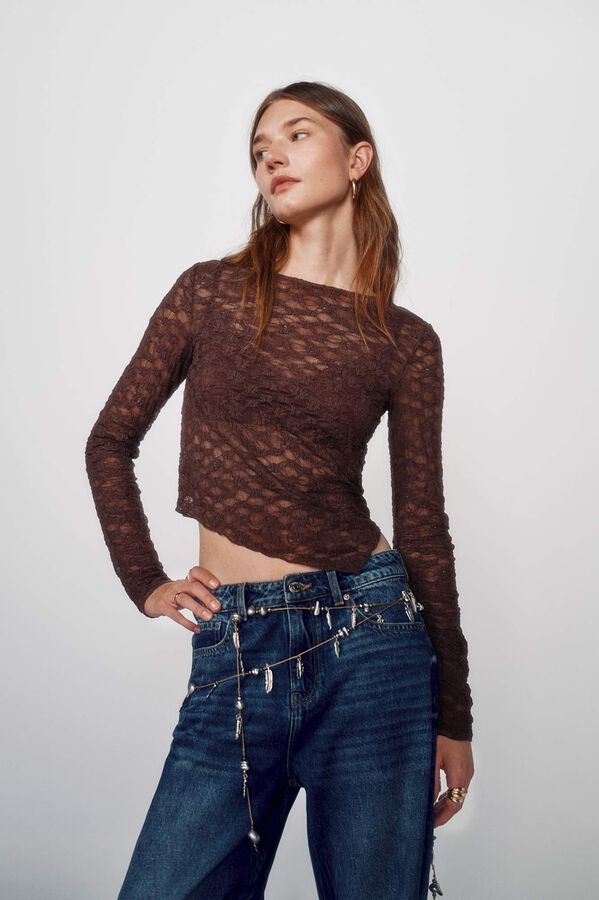 High Spirits Jeans com punho azul