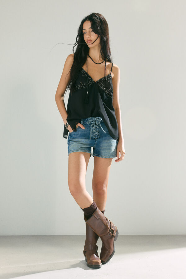 High Spirits Top Noir preto