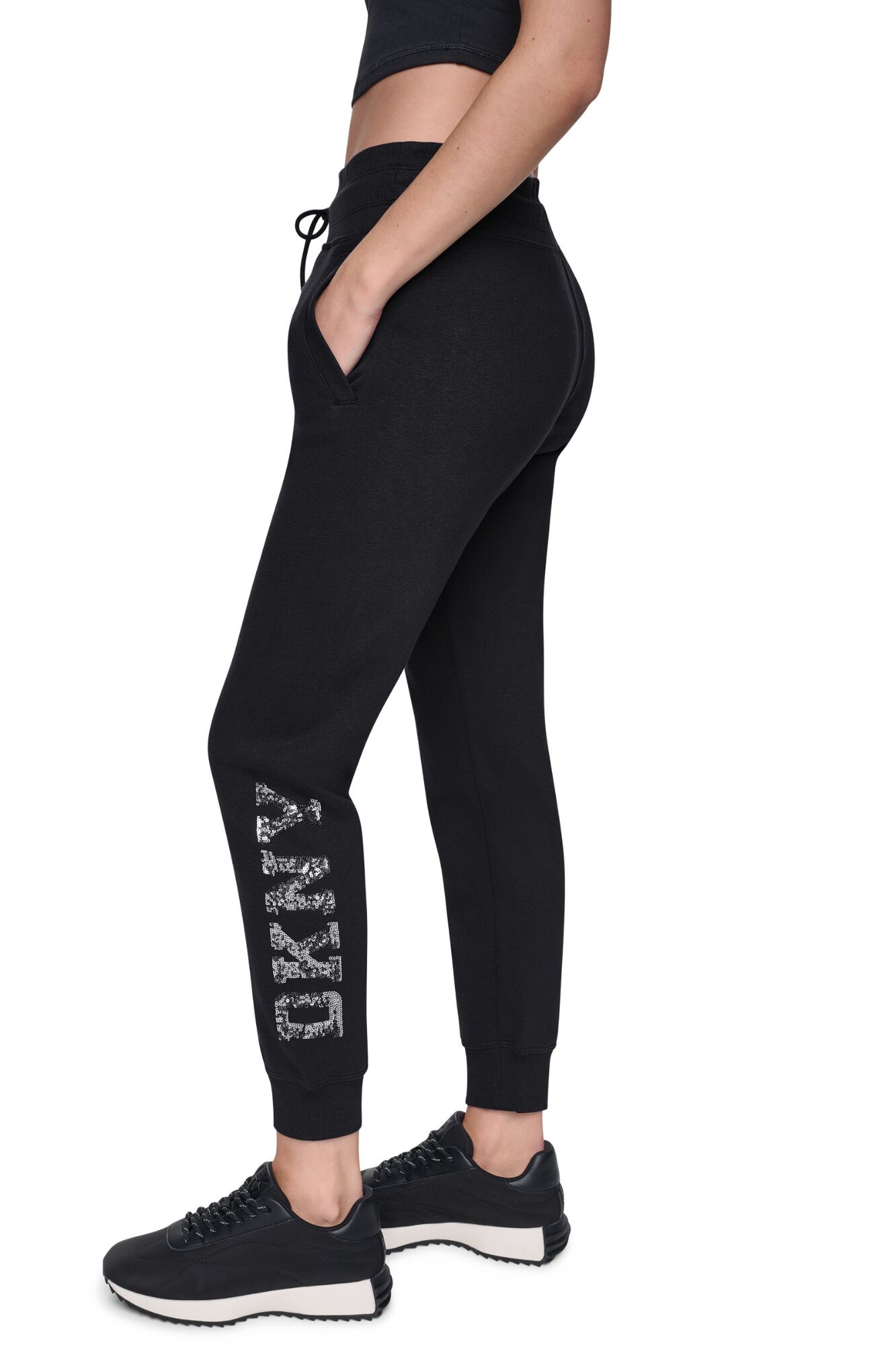 DKNY Cal&ccedil;a jogger com bolsos e logo