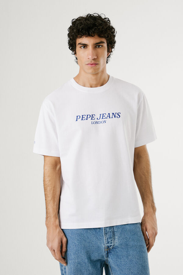 Pepe Jeans  Camiseta de manga curta com logo e estampa nas costas. branco