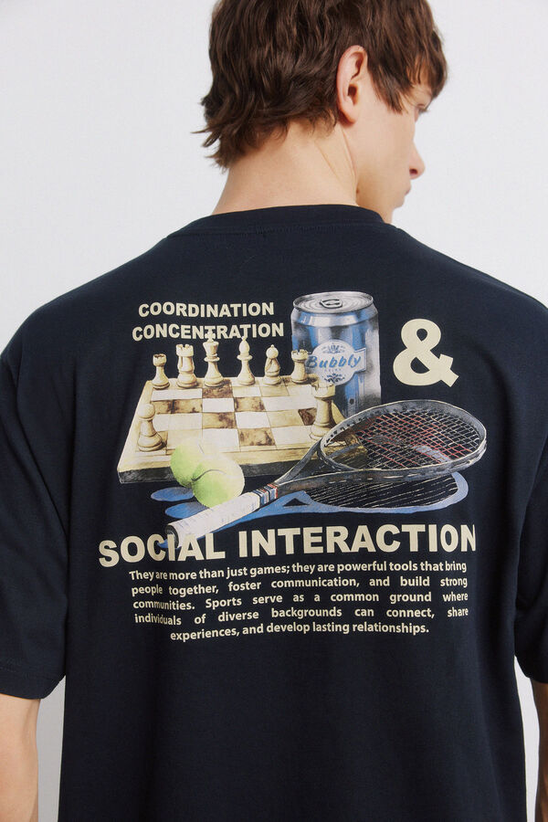Springfield T-shirt 'Social Interaction' azul