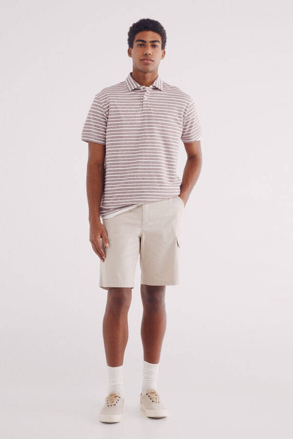 Springfield camisola estruturado com microlistras e regular fit vermelho